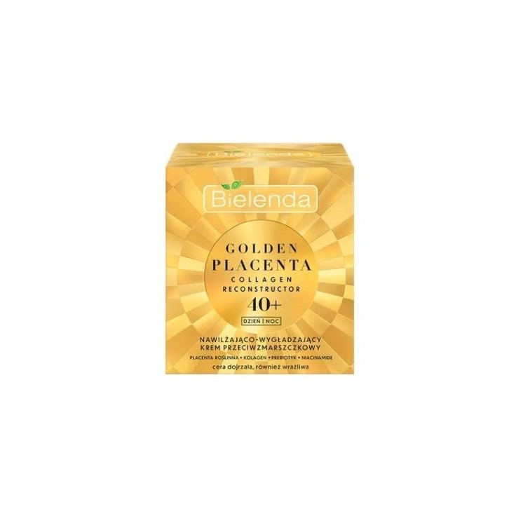 Bielenda GOLDEN PLACENTA COLLAGEN RECONSTUCTOR 40+ hydraterende en gladmakende anti-rimpel gezichtscrème 50 ml