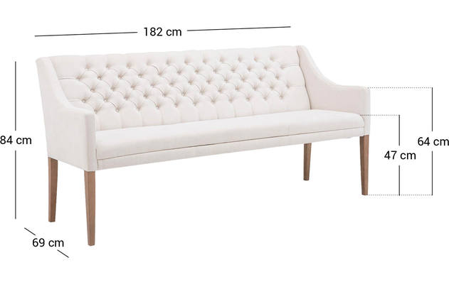 Eetkamerbank Pearl