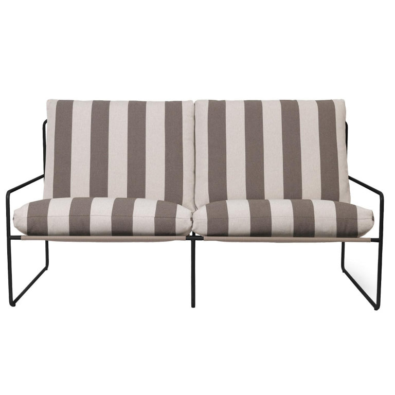 Ferm Living Desert 2-zits loungebank Black/Stripe