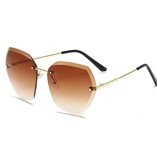 Store solbriller med stigende styrke brun beige oversize 70-tallet