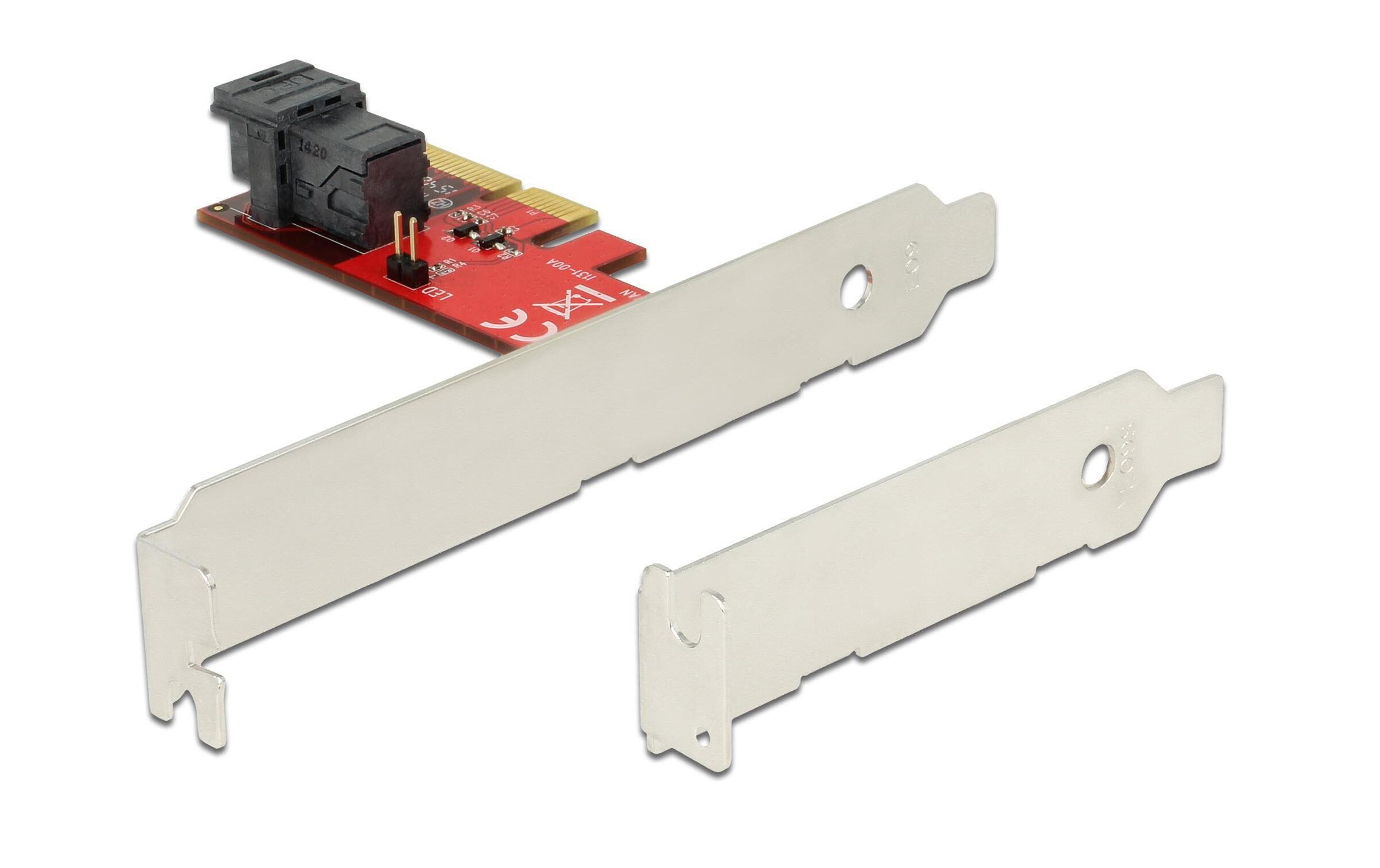 Host Bus Adapter Controller PCI-ex4 - U.2 Bracket FH+LPDelock PCI Express x4 Karte > 1 x intern SFF-8643 NVMe – Low Profile Formfaktor