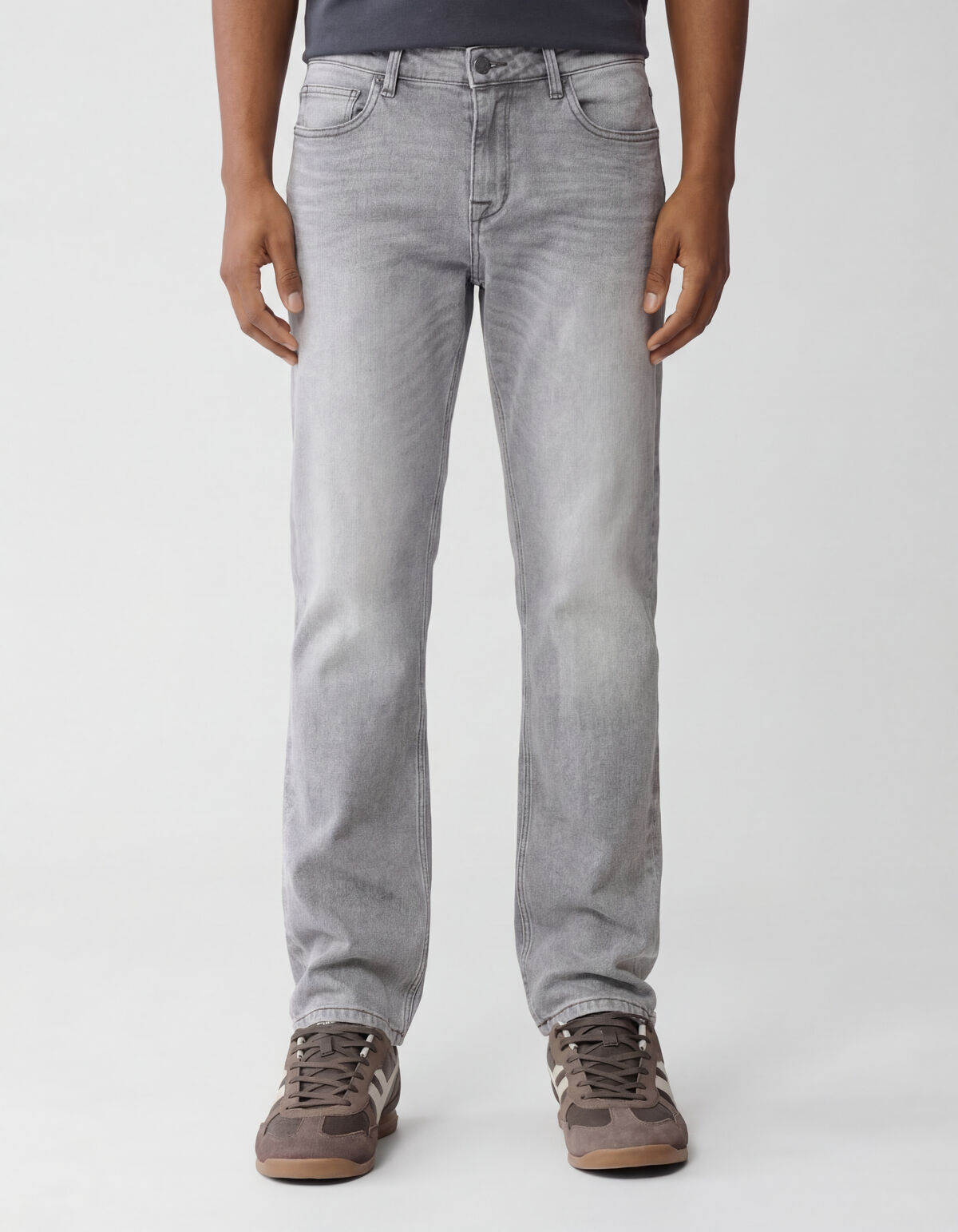Slim Straight Fit Jeans Grijs L34