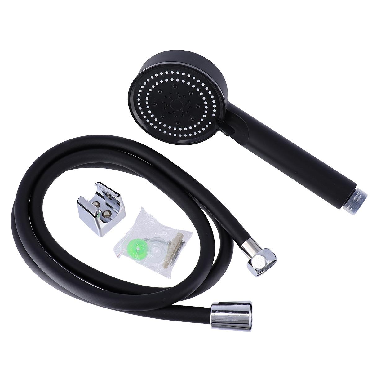 KIT DOUCHETTE 5 FONCTIONS 150CM CHROME NOIR MAT
