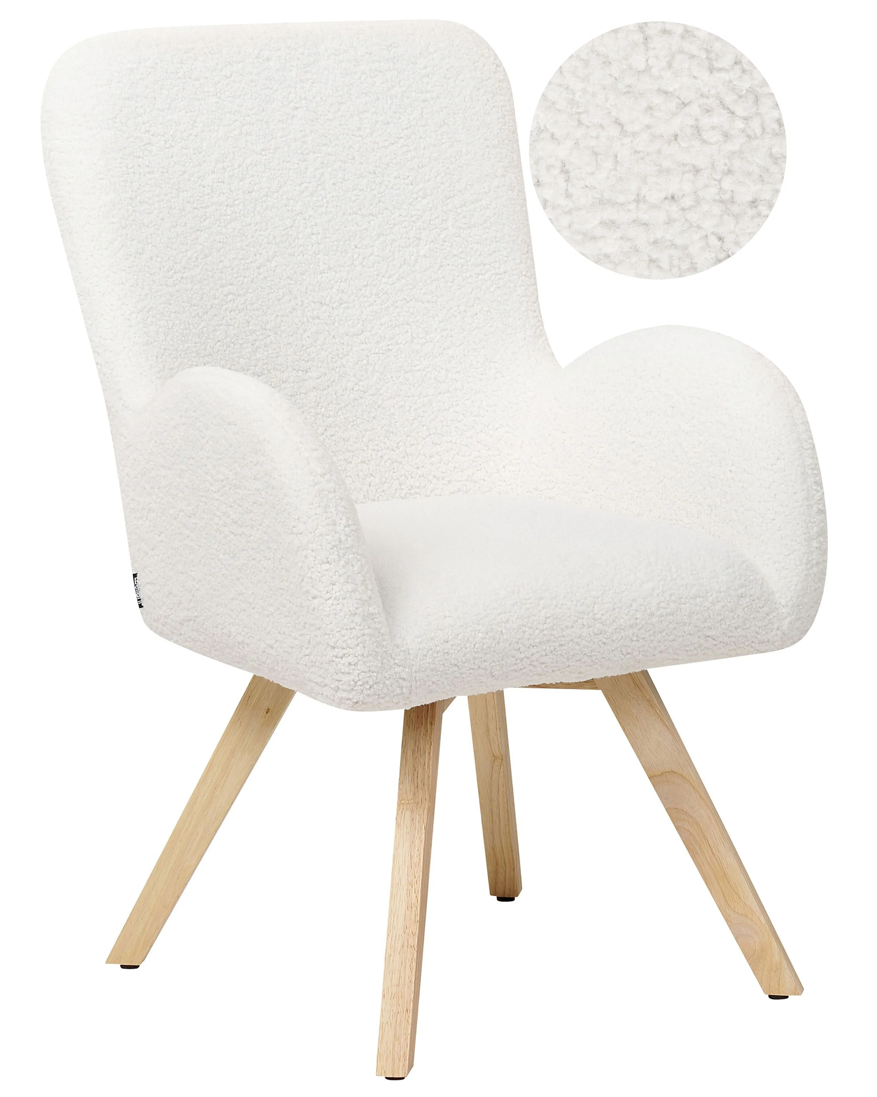 Fauteuil BJARN Bouclé Wit