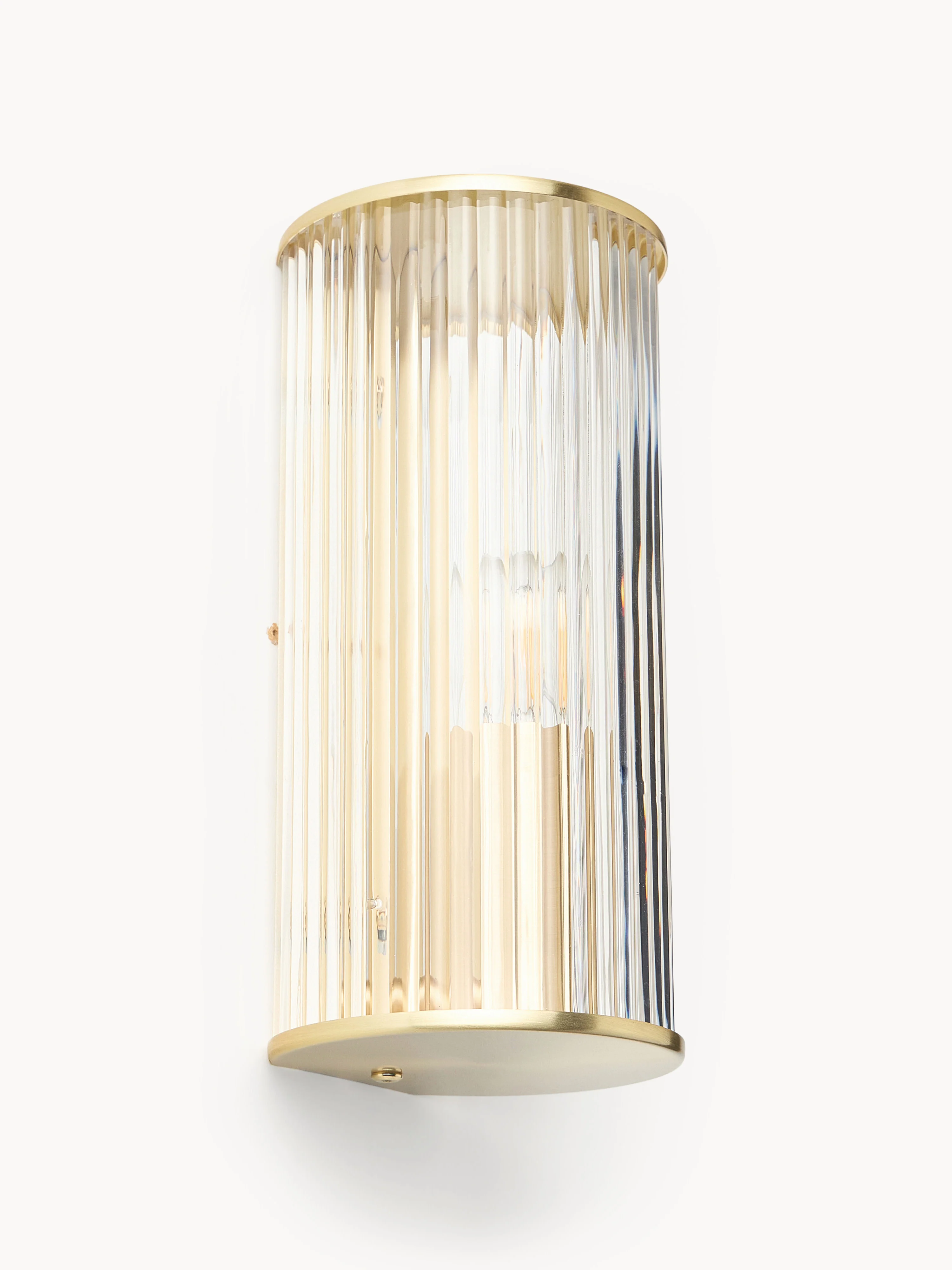 Wandlamp met geribbeld glas Emmi