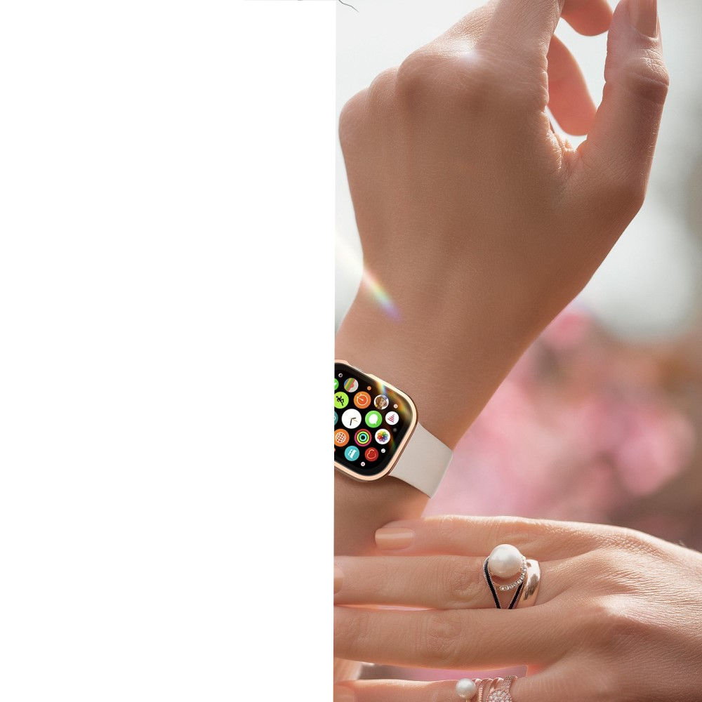 Apple Watch (40mm) Hardcase Bumper Hülle mit Galvanisiertem Rahmen   Display Schutzglas - Roségold