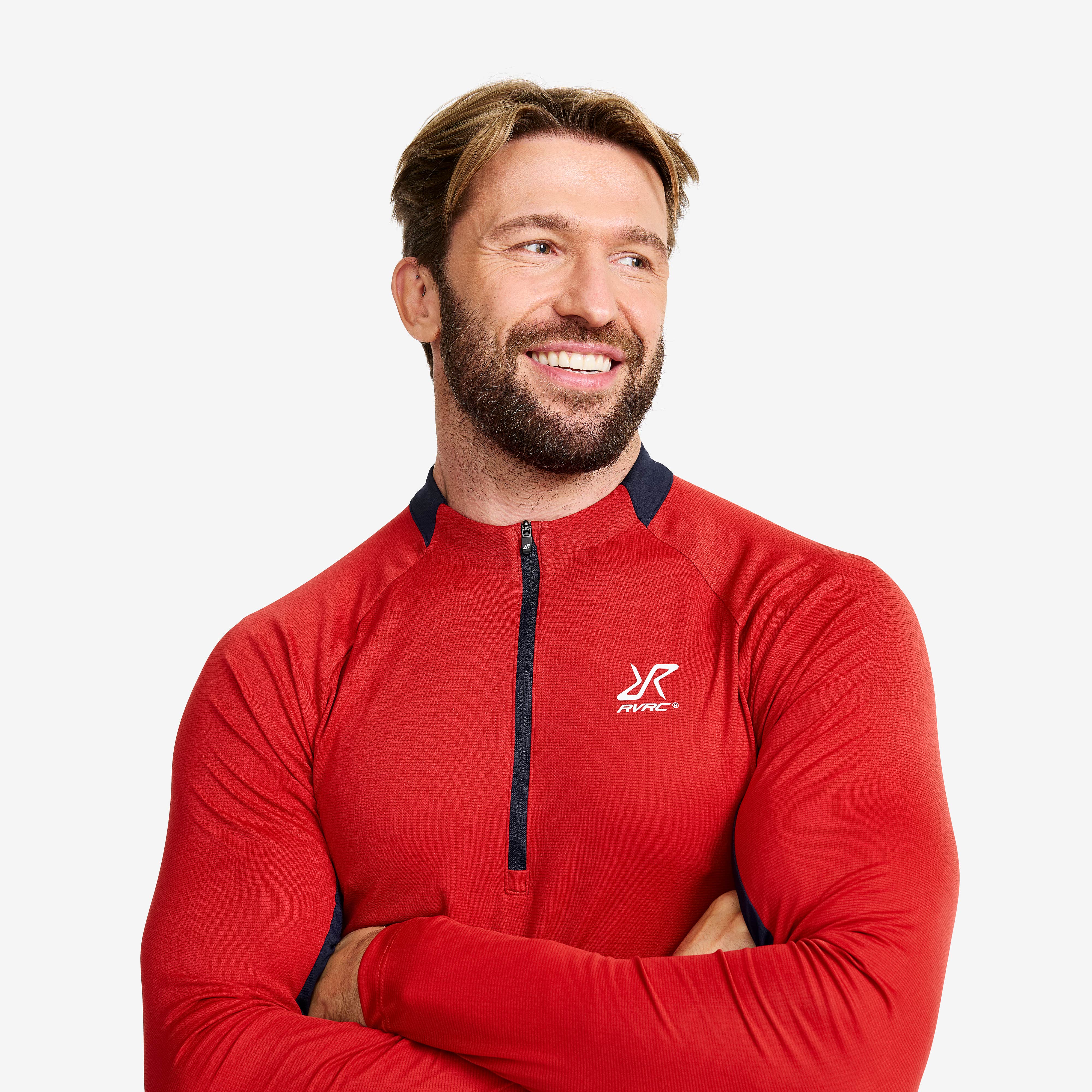 Force Light Half-zip Top Herre Lava Falls/Navy