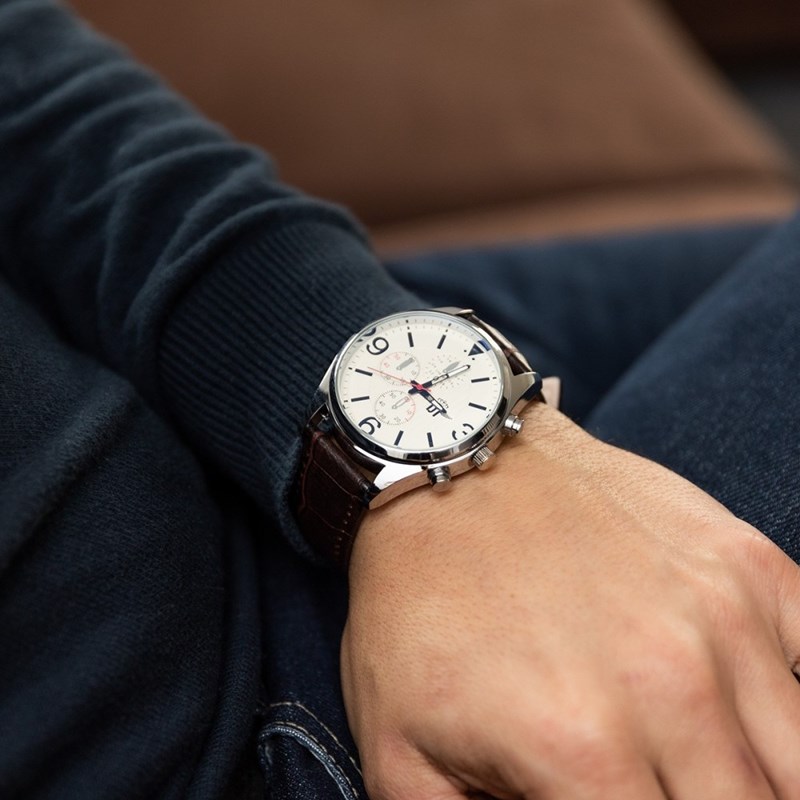 Montre Homme M. JOHN bracelet Cuir Marron