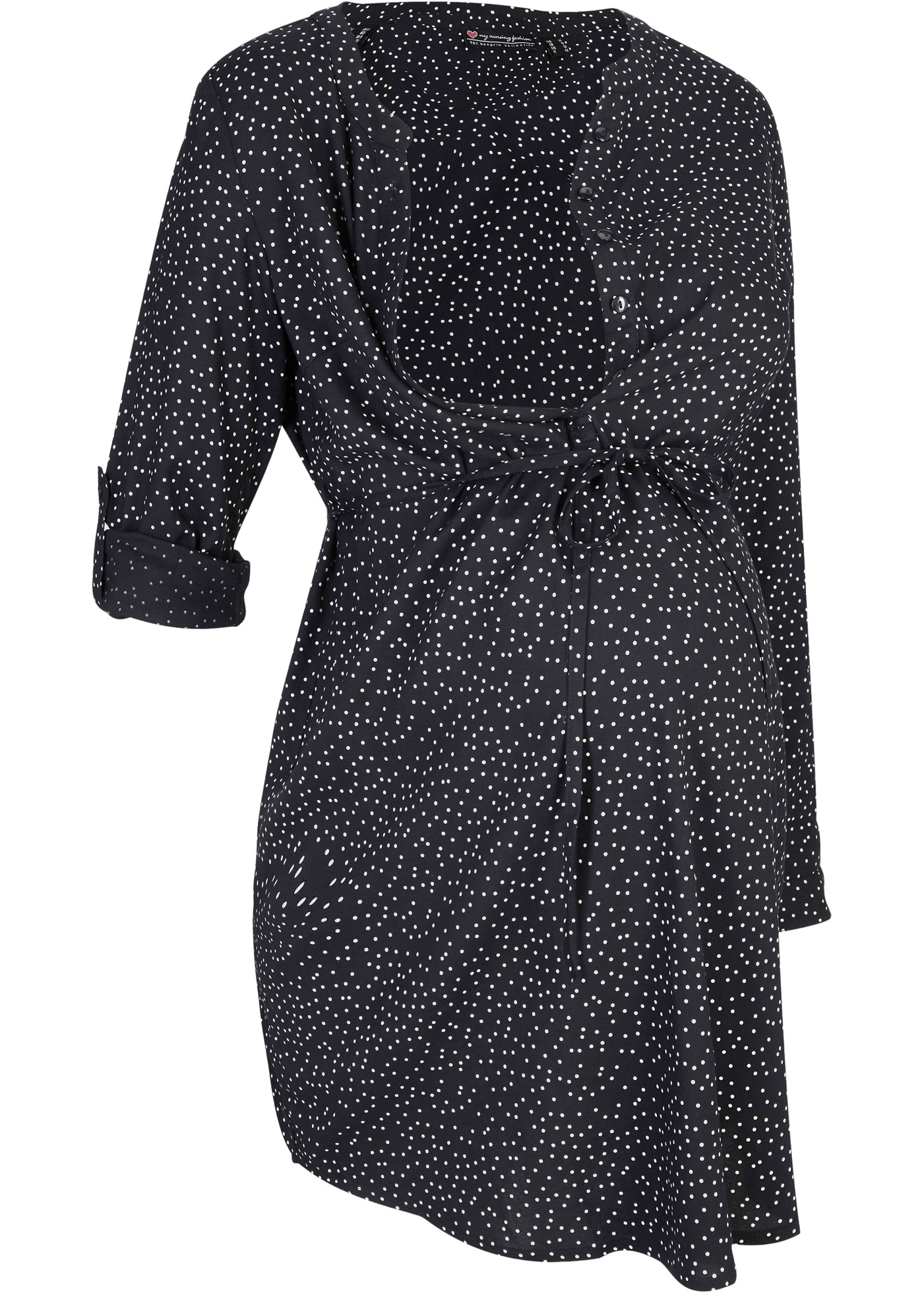 bonprix Umstandskleid 2-in-1 Umstands- und Stillblusenkleid aus fliessender Viskose