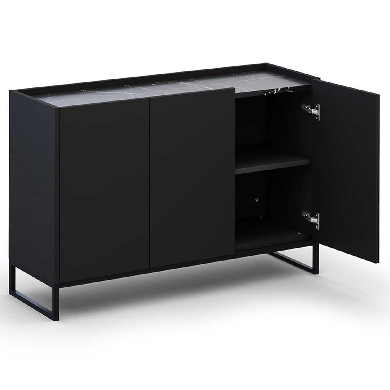 Windsor & Co Commode Helene noire - 120x40x80 cm