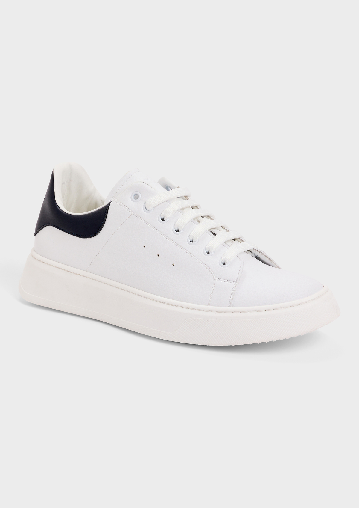 Baskets basses en cuir blanc