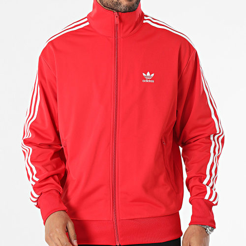 Veste Zippée A Bandes Firebird IJ7060 Rouge