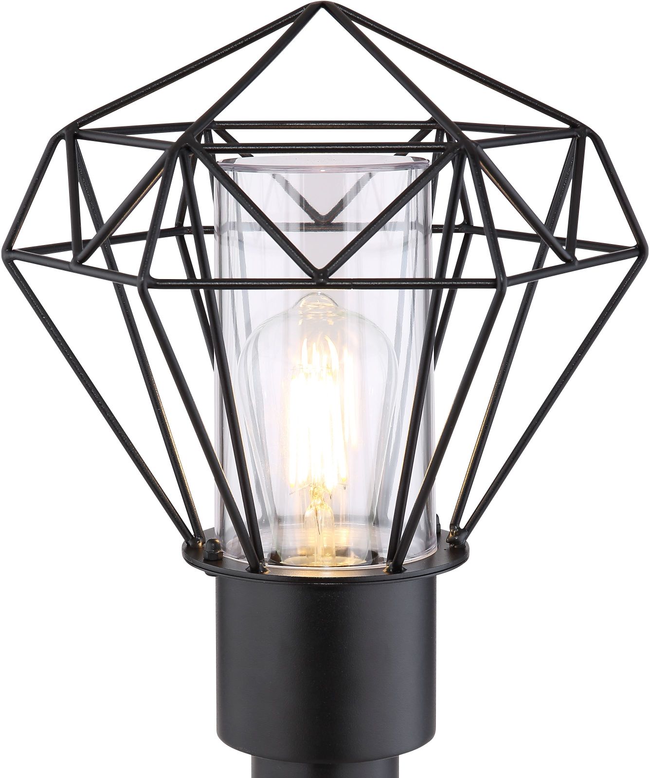 LED-Außenleuchte - schwarz - Edelstahl - 50 cm hoch