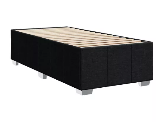 Sommier à lattes de lit avec matelas Noir 90x190 cm Tissu
