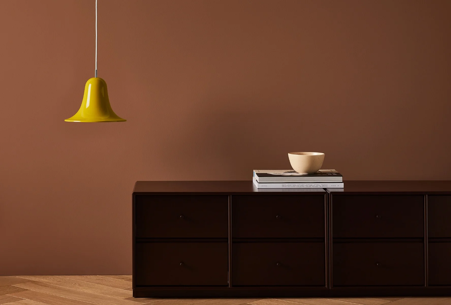 Verpan  Pantop, pendel - Warm Yellow - Ø23