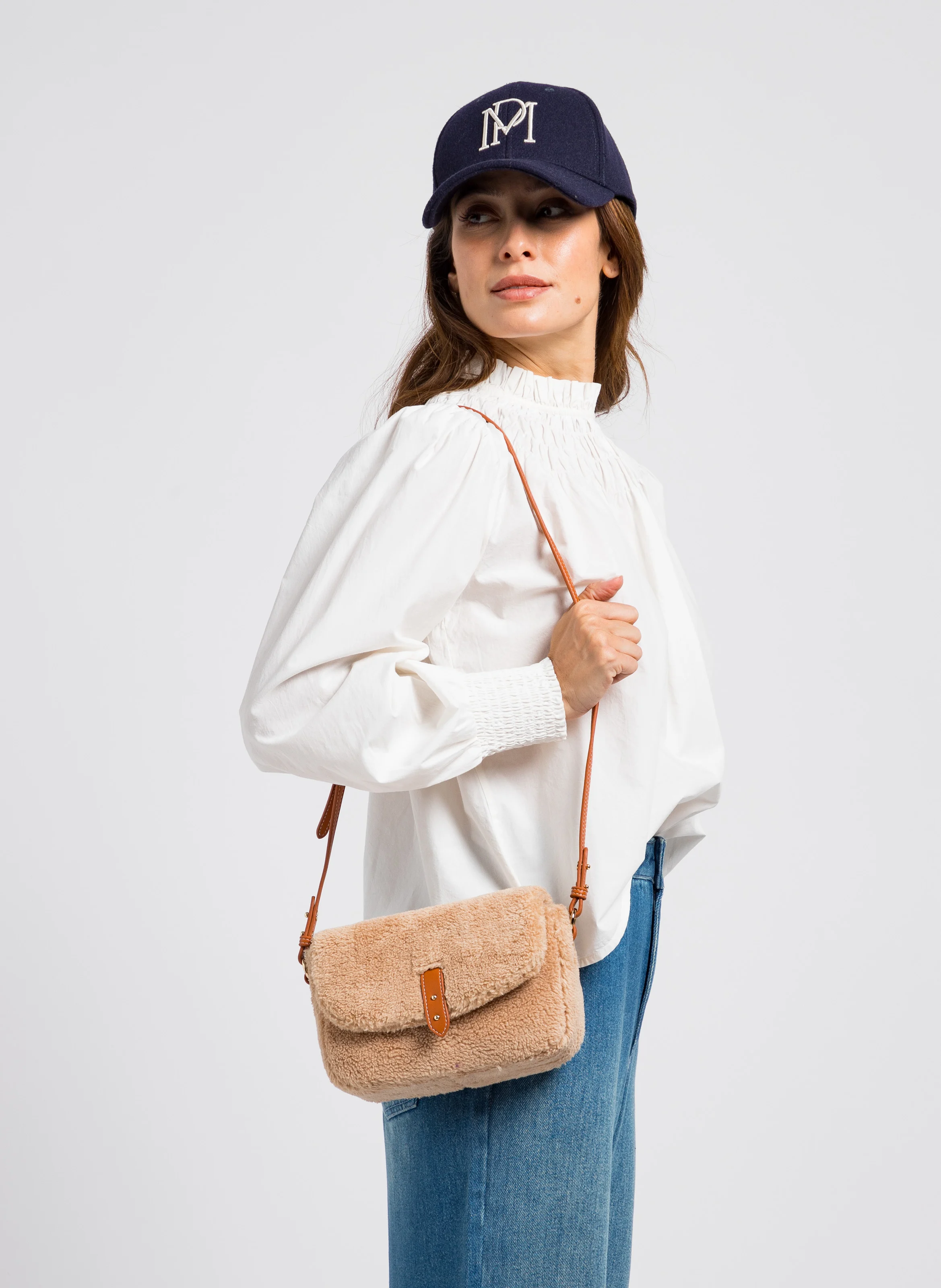 SERVAN - Sac bandoulière en cuir| Marron