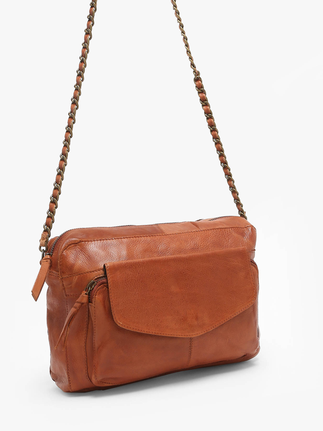 Sac bandoulire Naina cuir PIECES