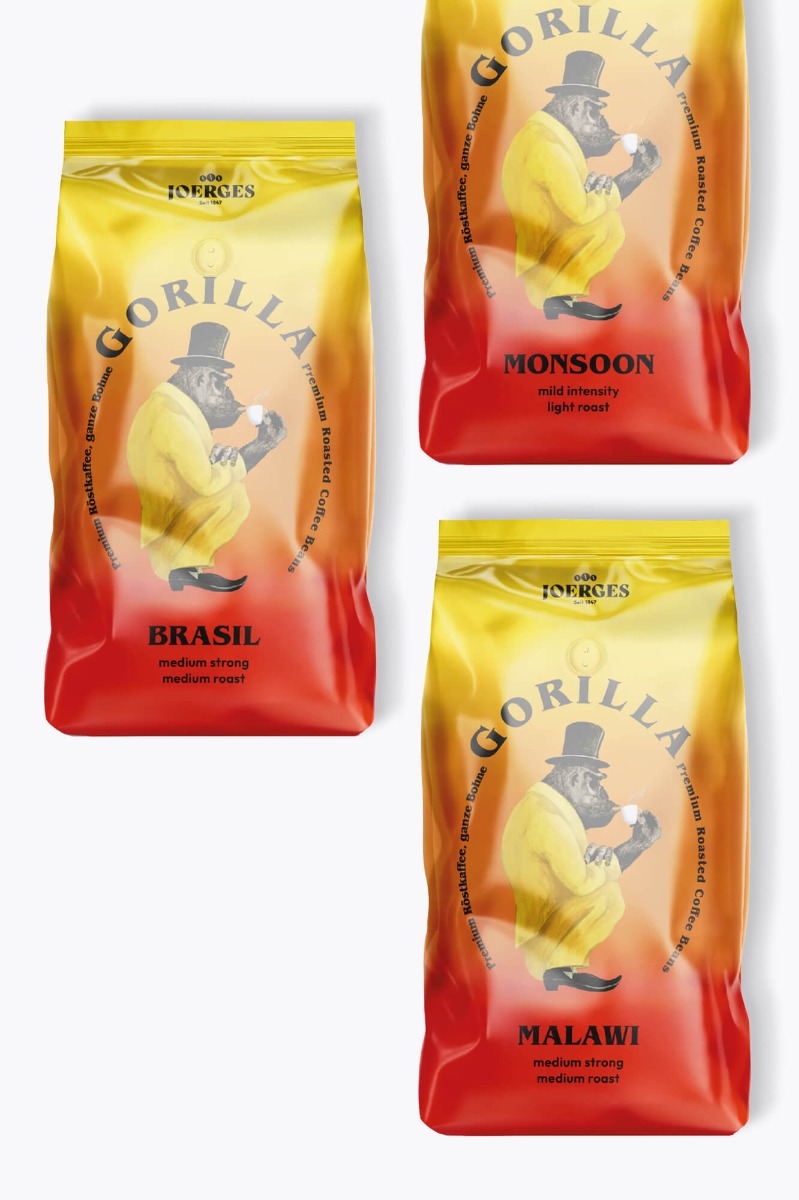 Gorilla Länderkaffee Probierpaket 3kg