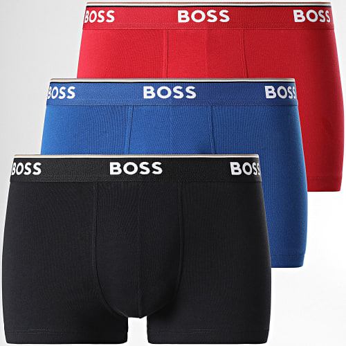 Lot De 3 Boxers 50475274 Noir Bleu Roi Rouge