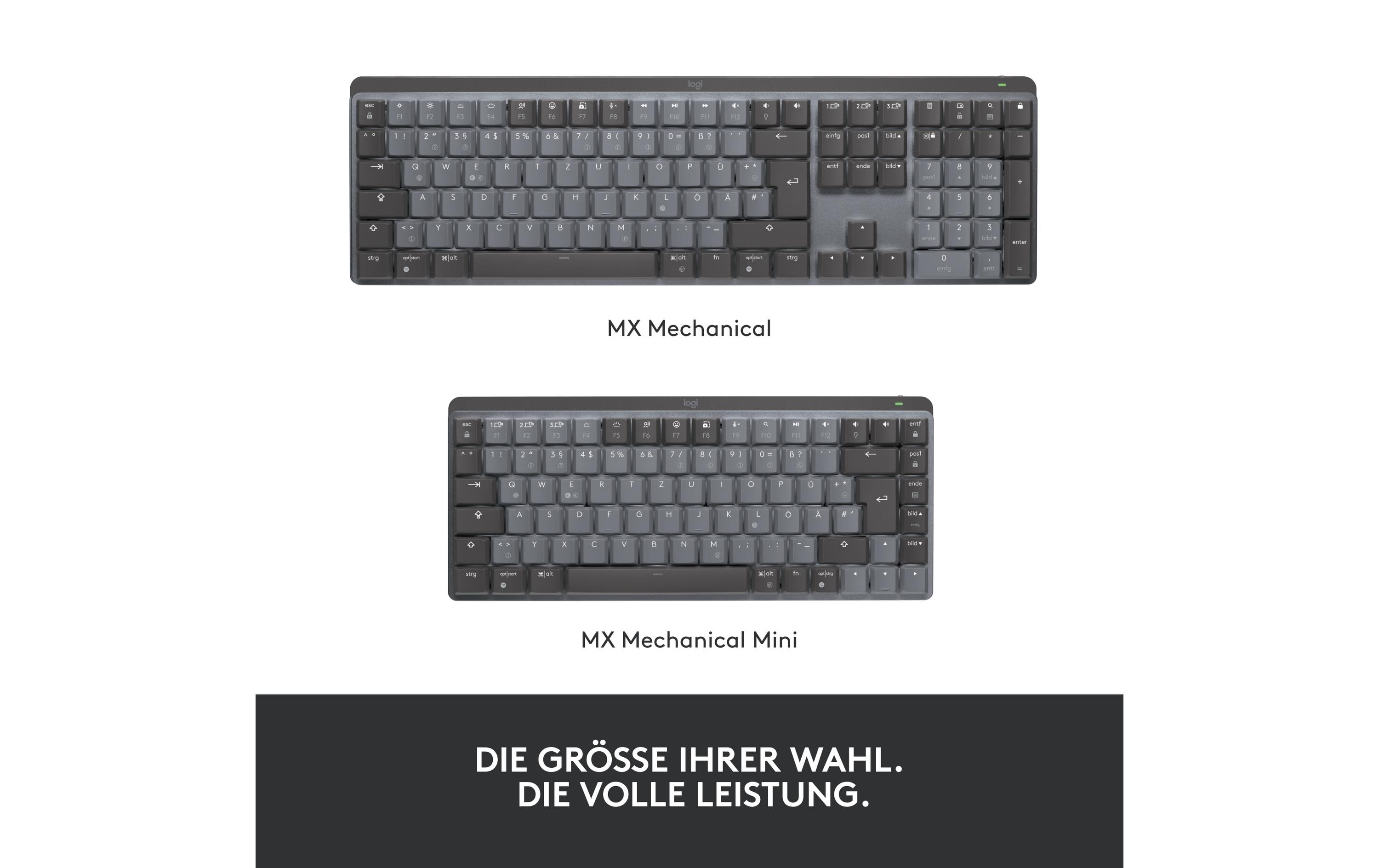 Tastatur MX Mechanical<br>Kompakte, kabellose Business-Tastatur mit mechanischen Tasten