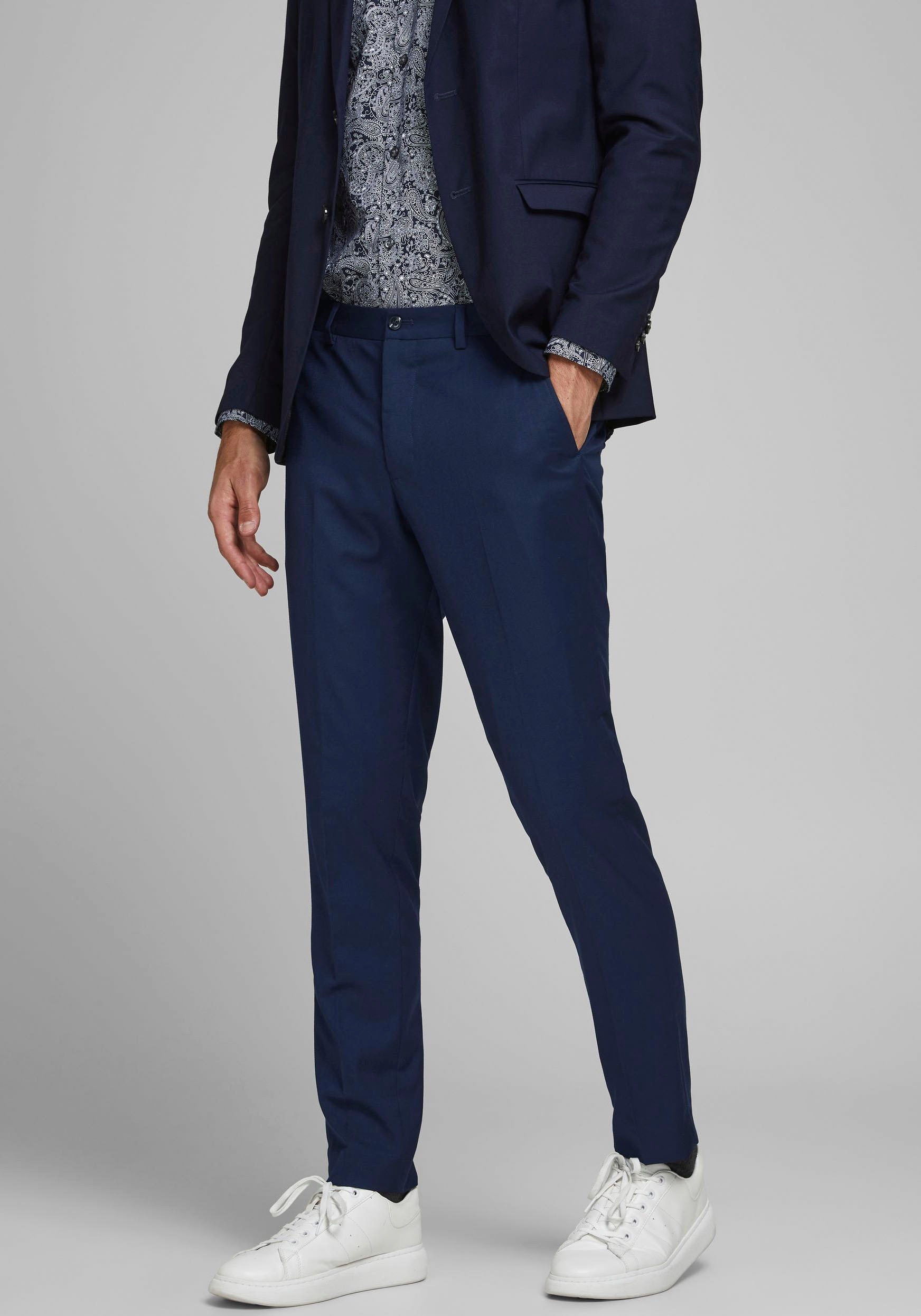 Jack & Jones Anzughose »JPRFRANCO  Hose mit schmalem Bein und cleanem Look«  meliert, modisch, slim fit, Kunstfaser