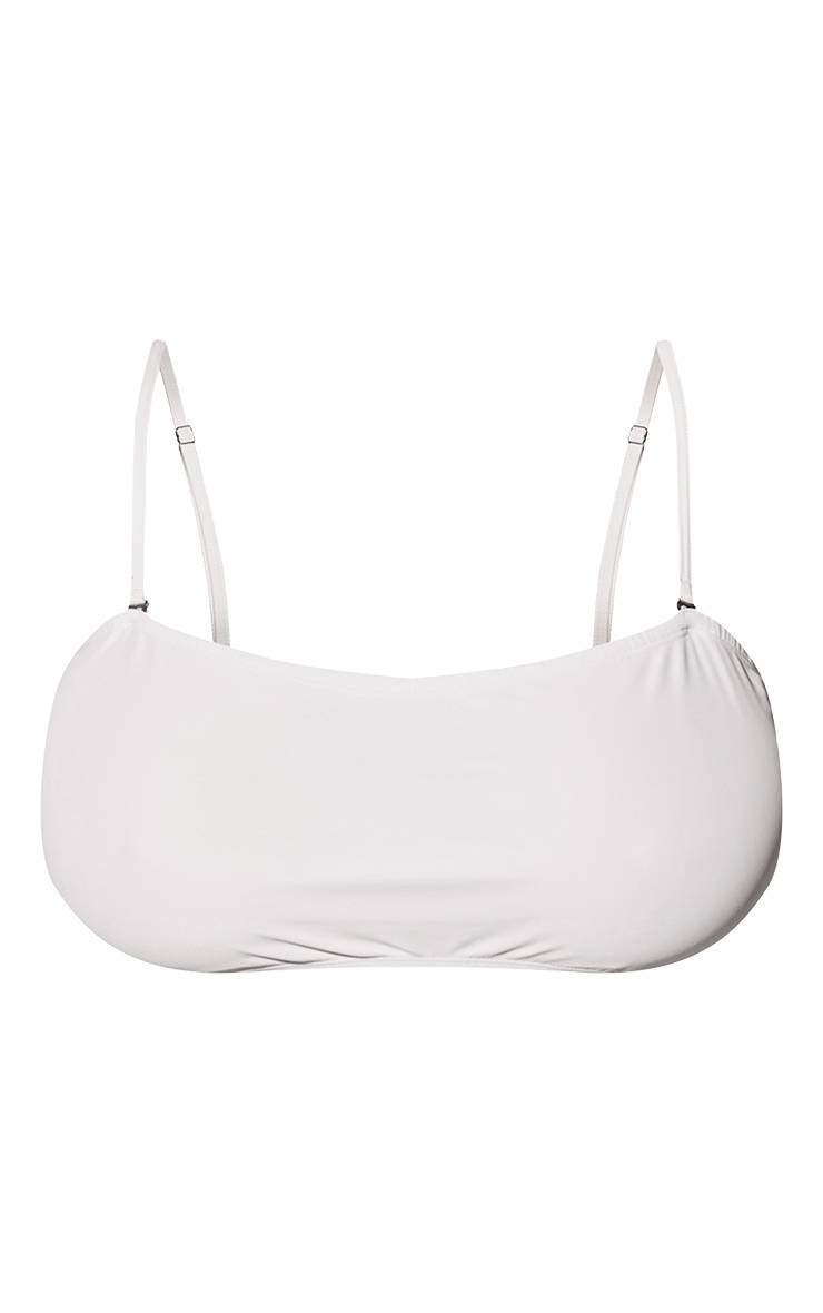 Blanc Haut De Bikini Bandeau Basique Grande Taille