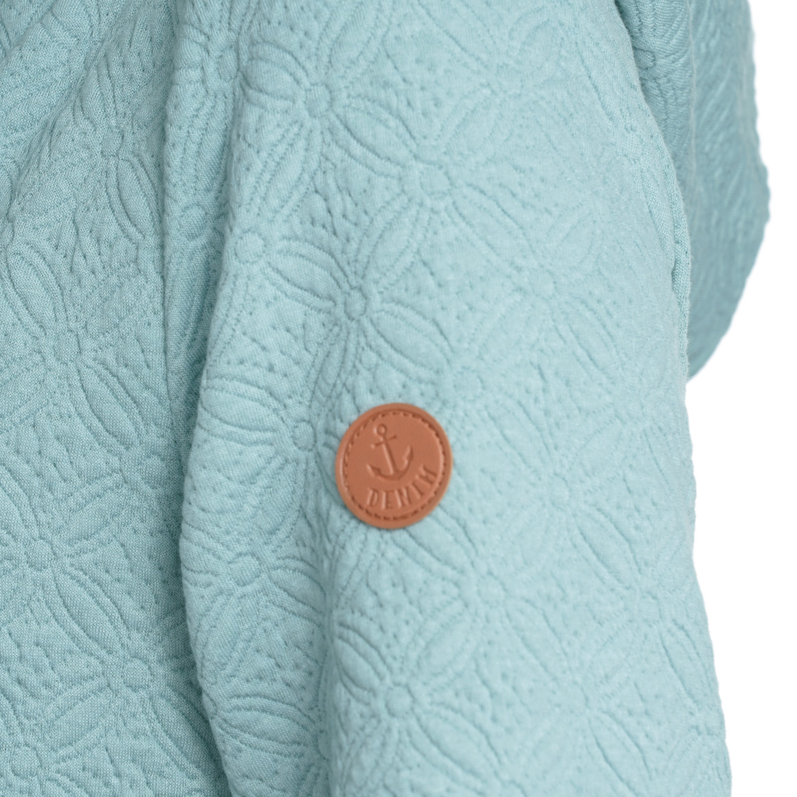 Gina Damen Hoodie mit Strukturmuster türkis