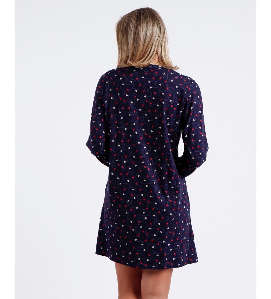 Camisola de manga comprida Admas Leve-me a Paris azul marinho