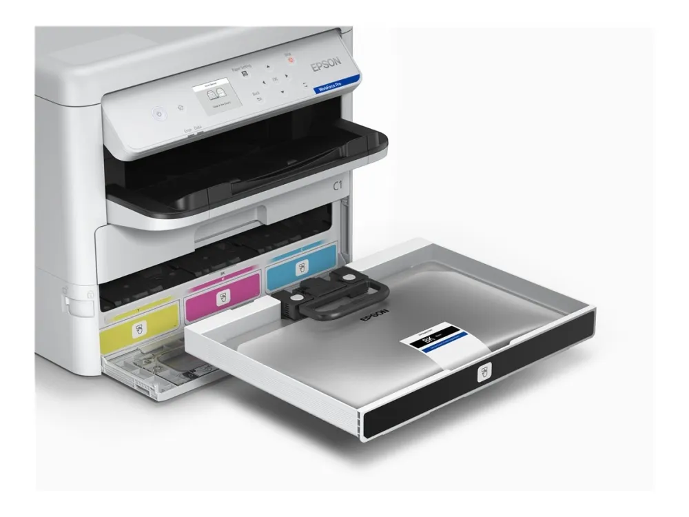 Epson WorkForce Pro EP-C800RDW - Printer - farve - Duplex - blækprinter - A4/Legal - 4800 x 1200 dpi - op til 25 spm (mono) / op til 25 spm (farve) - kapacitet: 330 ark - USB 2.0, Gigabit LAN, Wi-Fi(ac)