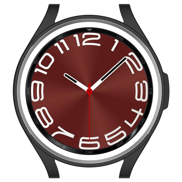 Samsung Galaxy Watch 6 Classic (47mm) Galvanisierte Gummi Bumper Hülle - Schwarz