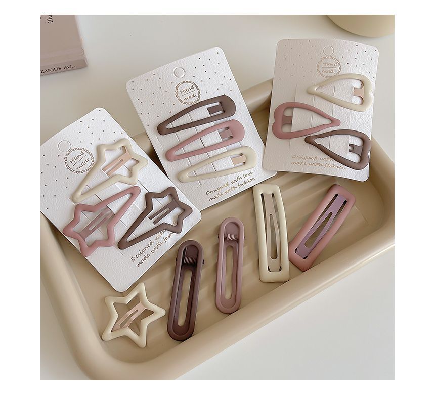 LIDO - Eenvoudige haarclip van legering (verschillende designs) / Set