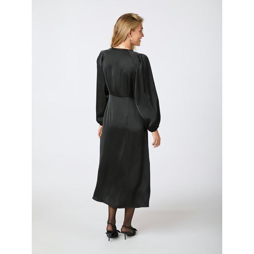 Neo Noir Isobel Heavy Sateen Kjole, Black, 36
