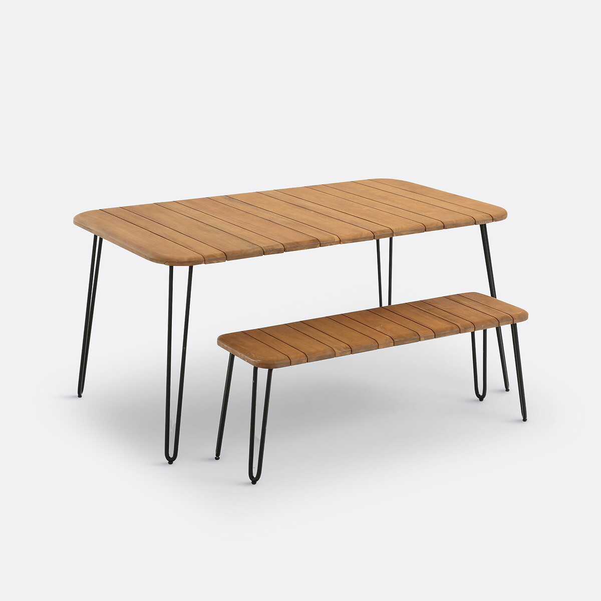 LA REDOUTE INTERIEURS<br>Mesa dobrável Spritz acácia 6 pessoas