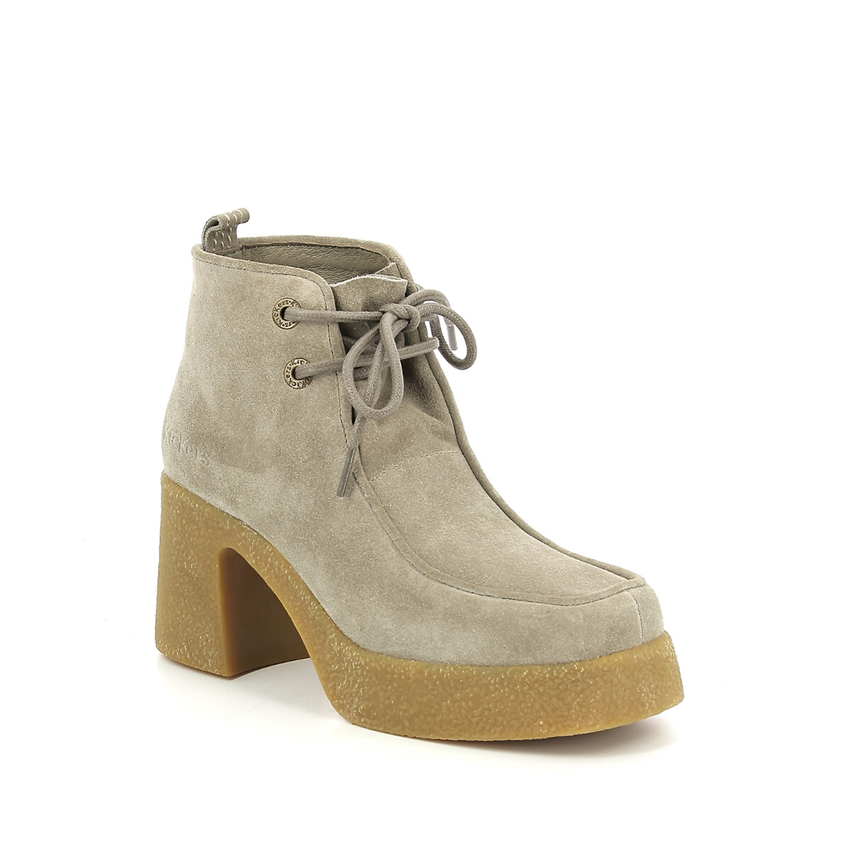 KICKERS<br>Botas de couro com salto Kick Claire