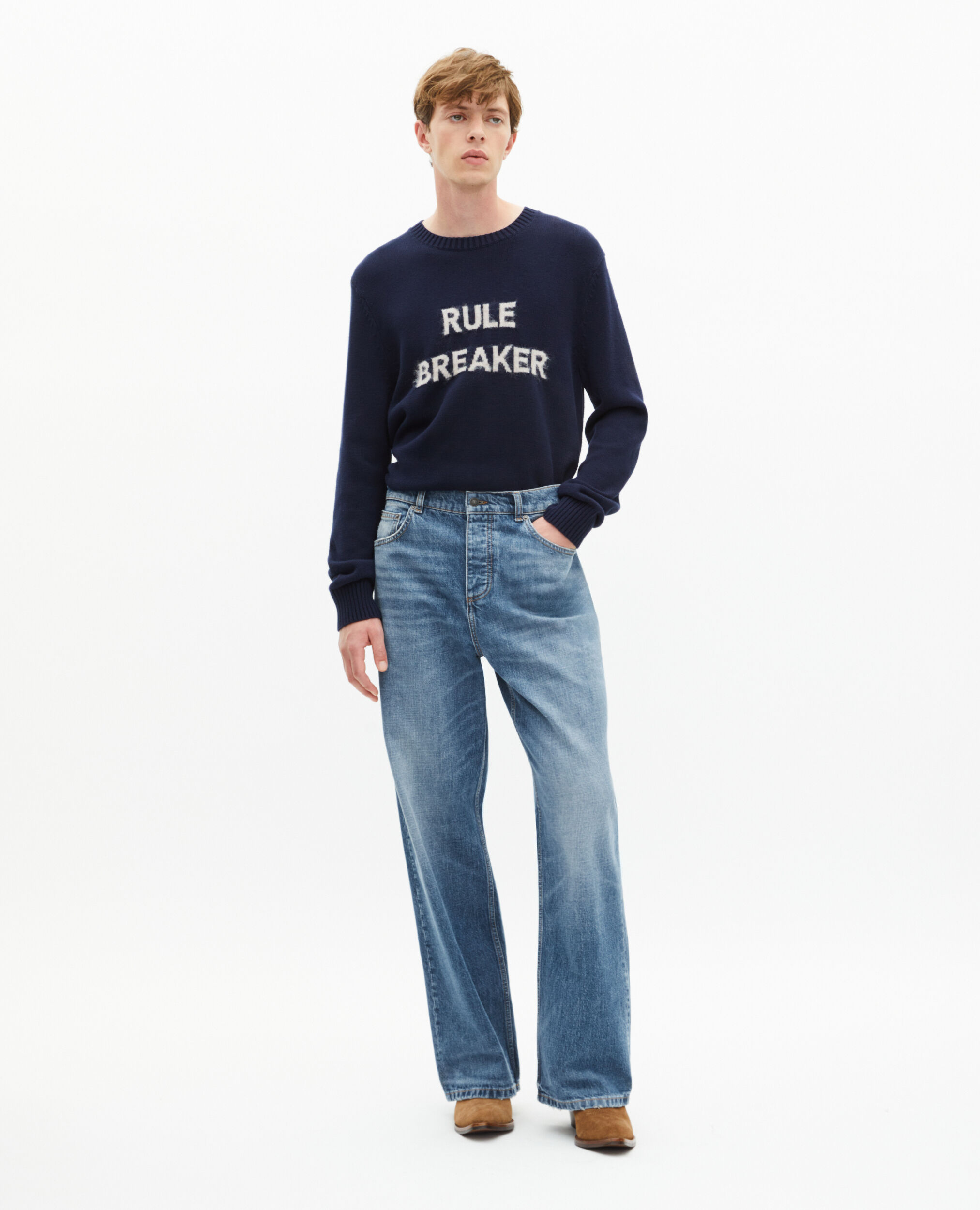 Jean baggy bleu