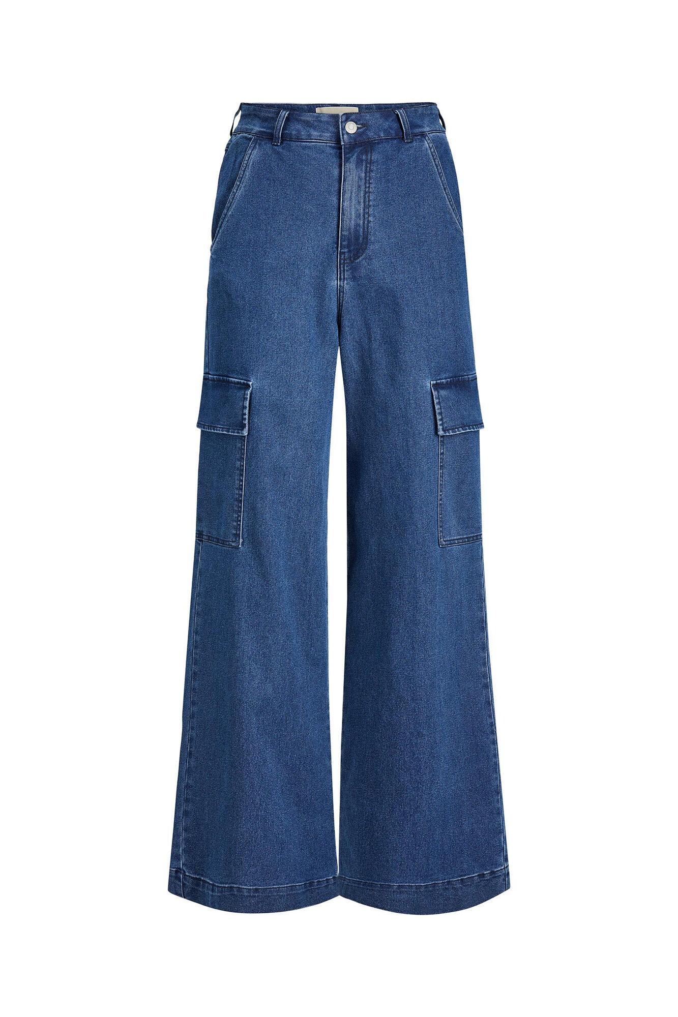 calça cargo de perna larga