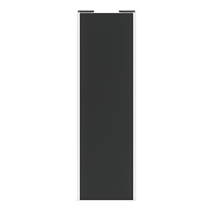 Porte de placard coulissante anthracite profil blanc GoodHome Arius H. 248,5 x L. 77.2 cm + amortisseurs