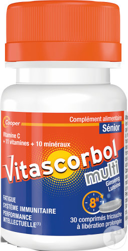 VITASCORBOLMULTI SENIOR- Complément alimentaire vitamine C - 30 comprimés
