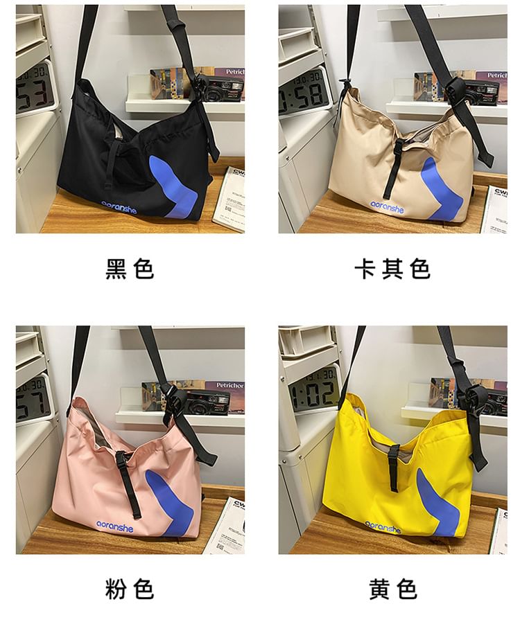 HOVERUP - Nylon Messenger Bag met Letters