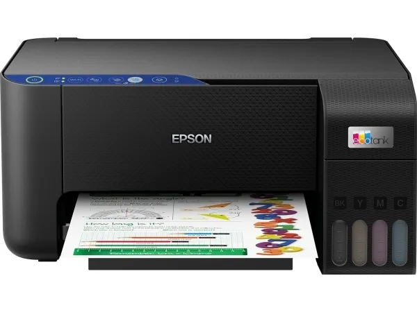 [OUTLET] - Epson L3251 - Multifunktionsprinter - farve - blækprinter - kan genopfyldes - A4 (210 x 297 mm) (original) - A4/Legal (medie) - op til 10 spm (udskriver) - 100 ark - Wi-Fi, USB - sort