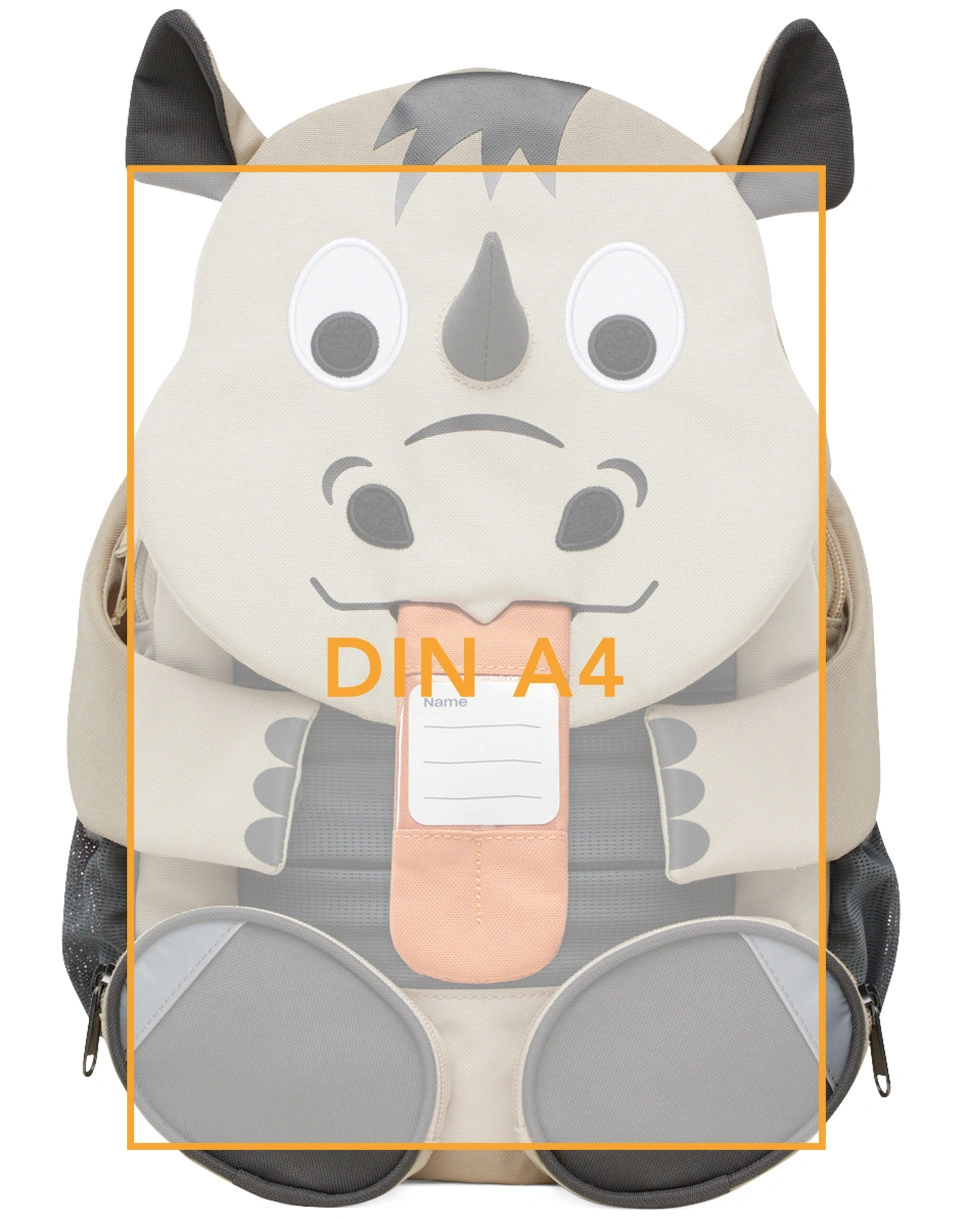 Kinderrucksack GROßER FREUND - NASHORN (20x31x12)
