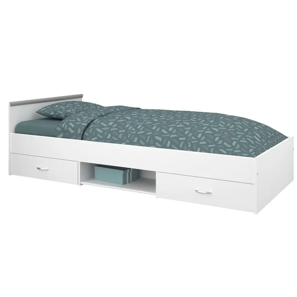 Bed Natan incl. lades - wit - 90x200 cm