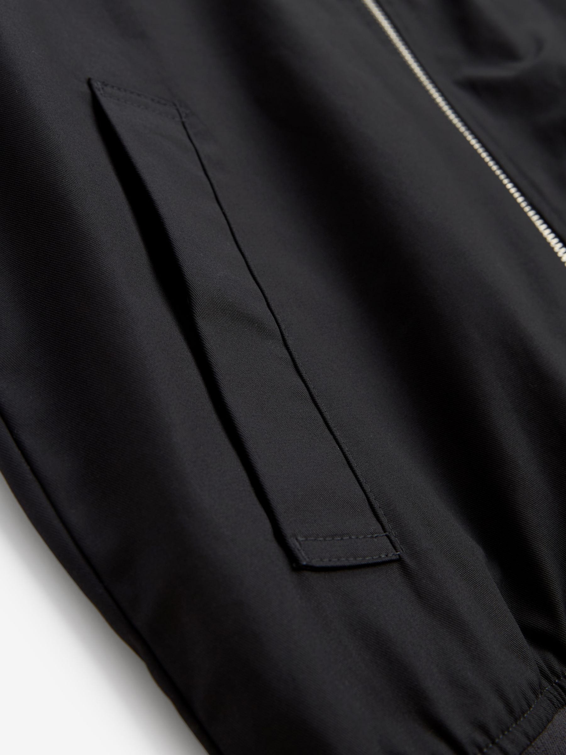 Zwart - Regenbestendig Harrington jack met geruite voering