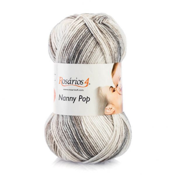 DMC Fio Lã Nanny Pop 100G Cinza Mesclado
