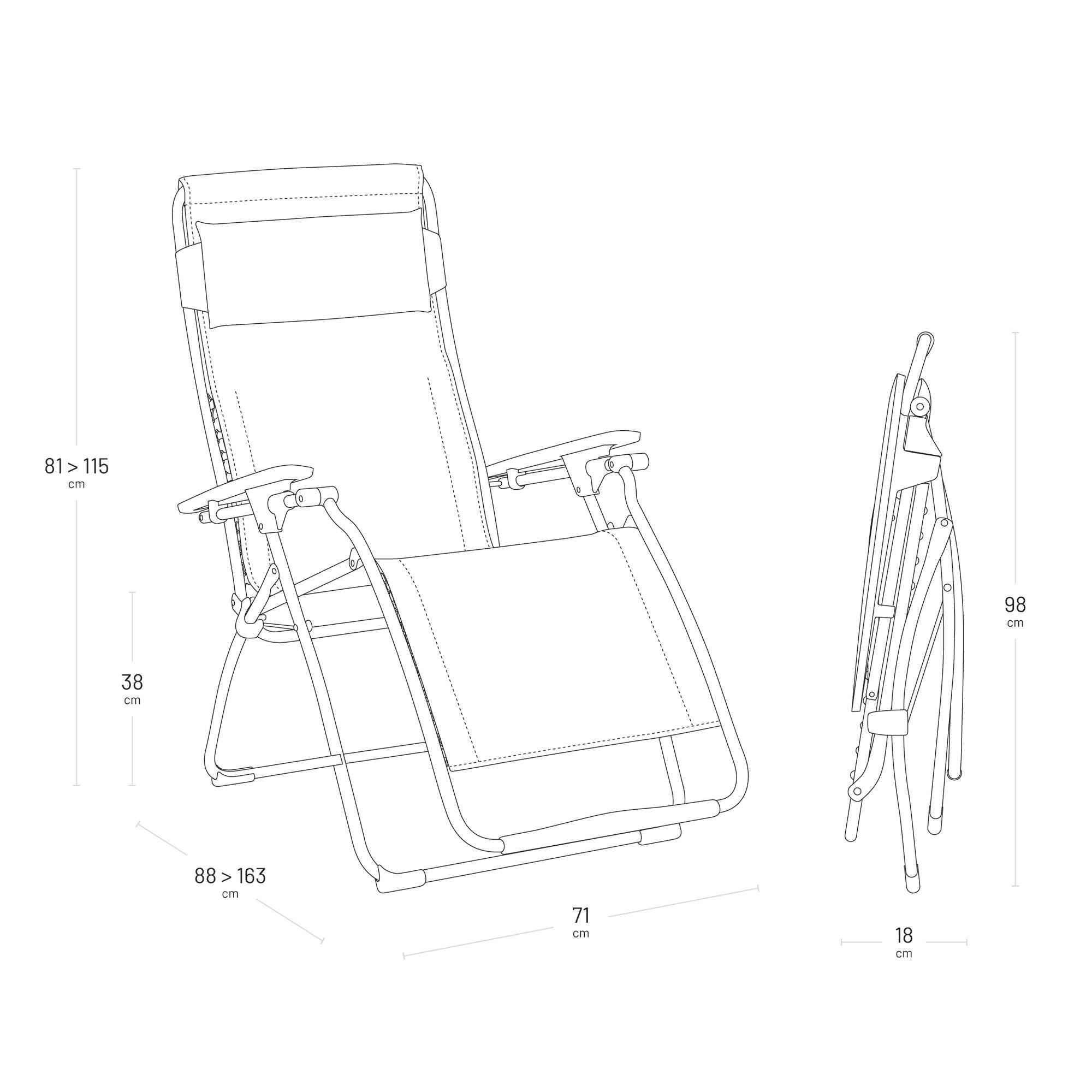 Zero-Gravity-Relaxliege Futura Batyline® Iso Braun Graphite