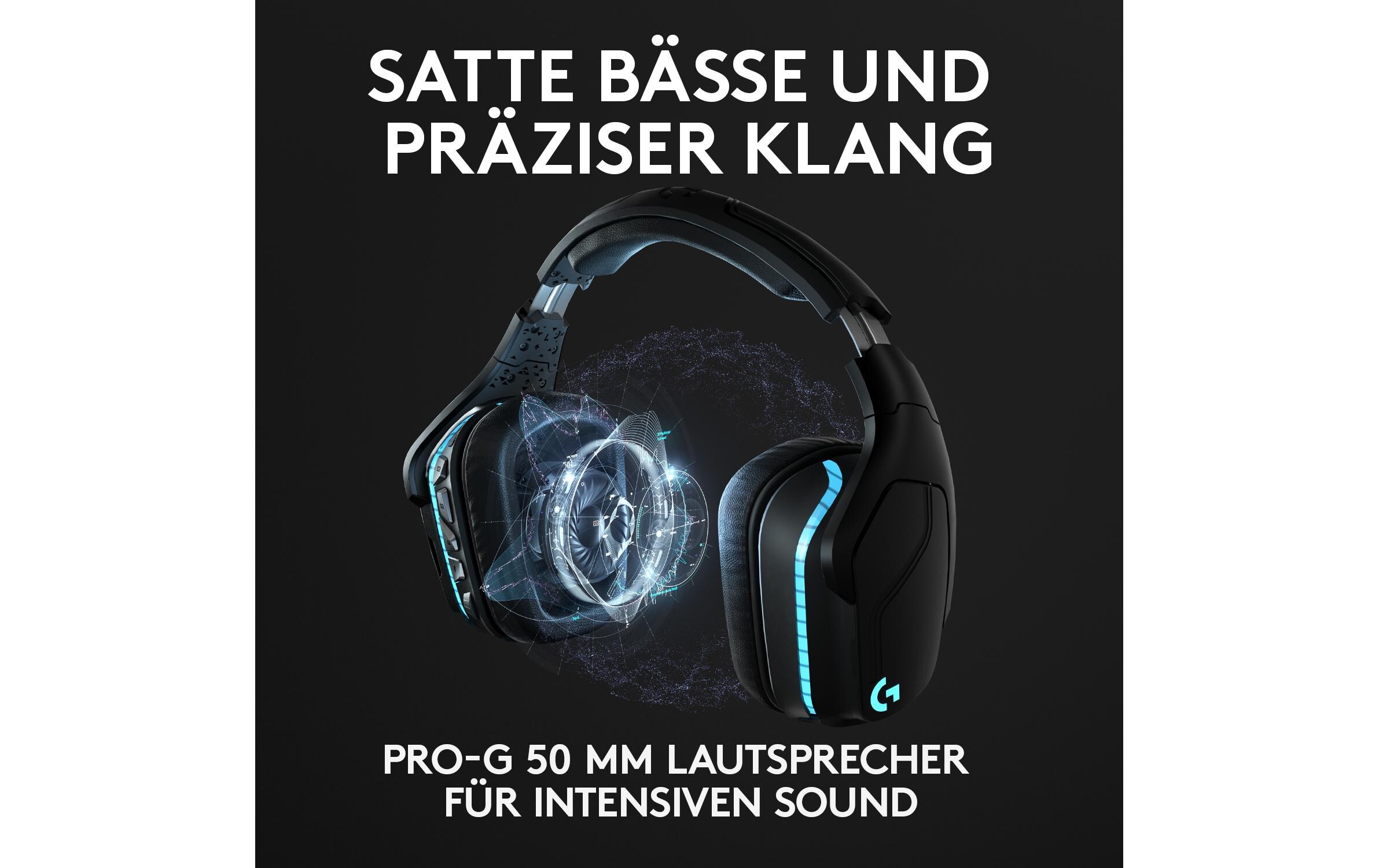 Headset G935 7.1 Surround Wireless SchwarzKabelloses Gaming Headset mit 7.1 Surround Sound und RGB Beleuchtung
