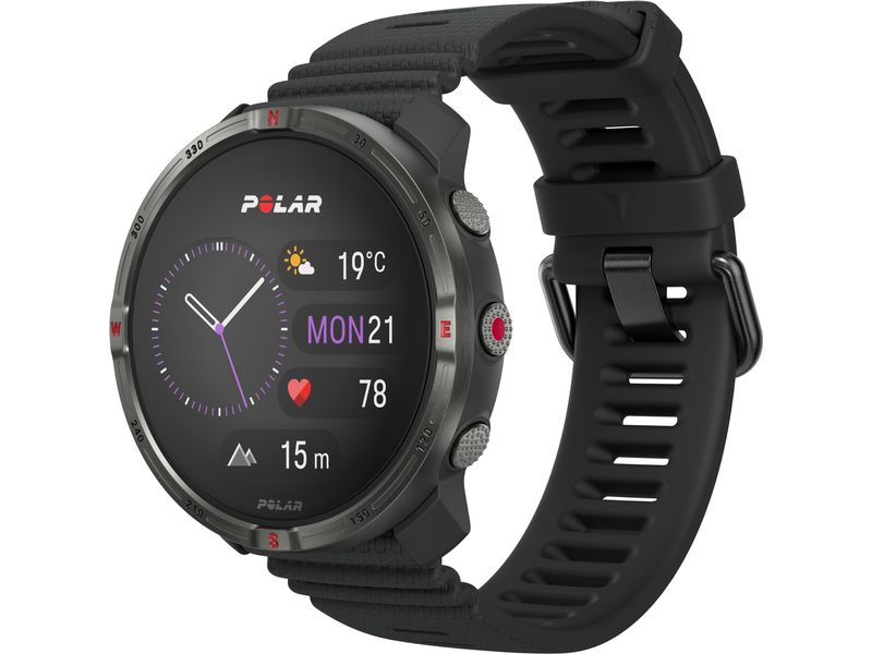 POLAR Sportuhr Grit X2, Schwarz, S-L Robuste Outdoor-Uhr mit AMOLED-Display, Dual-GPS und langer Akkulaufzeit
