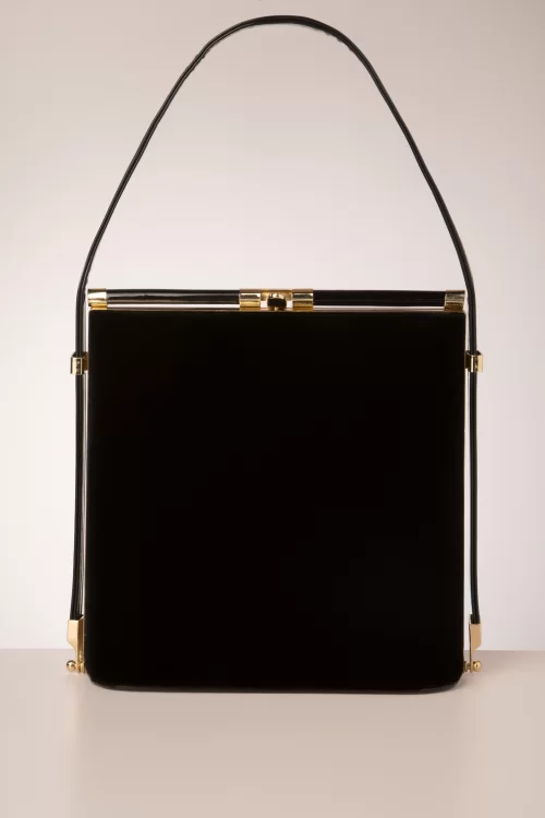 Banned Retro Felicia Velvet handtas in zwart