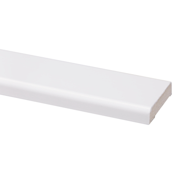 Koplat recht grenen wit gelakt 12x45mm 270cm