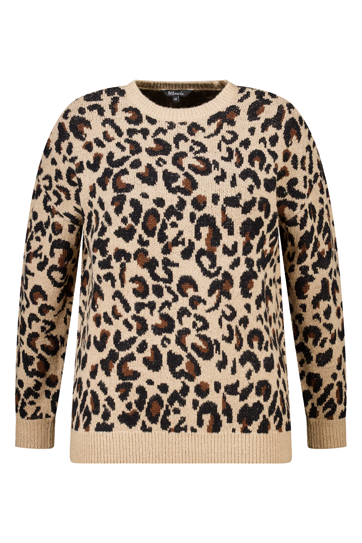Animal jacquard trui Multi brown